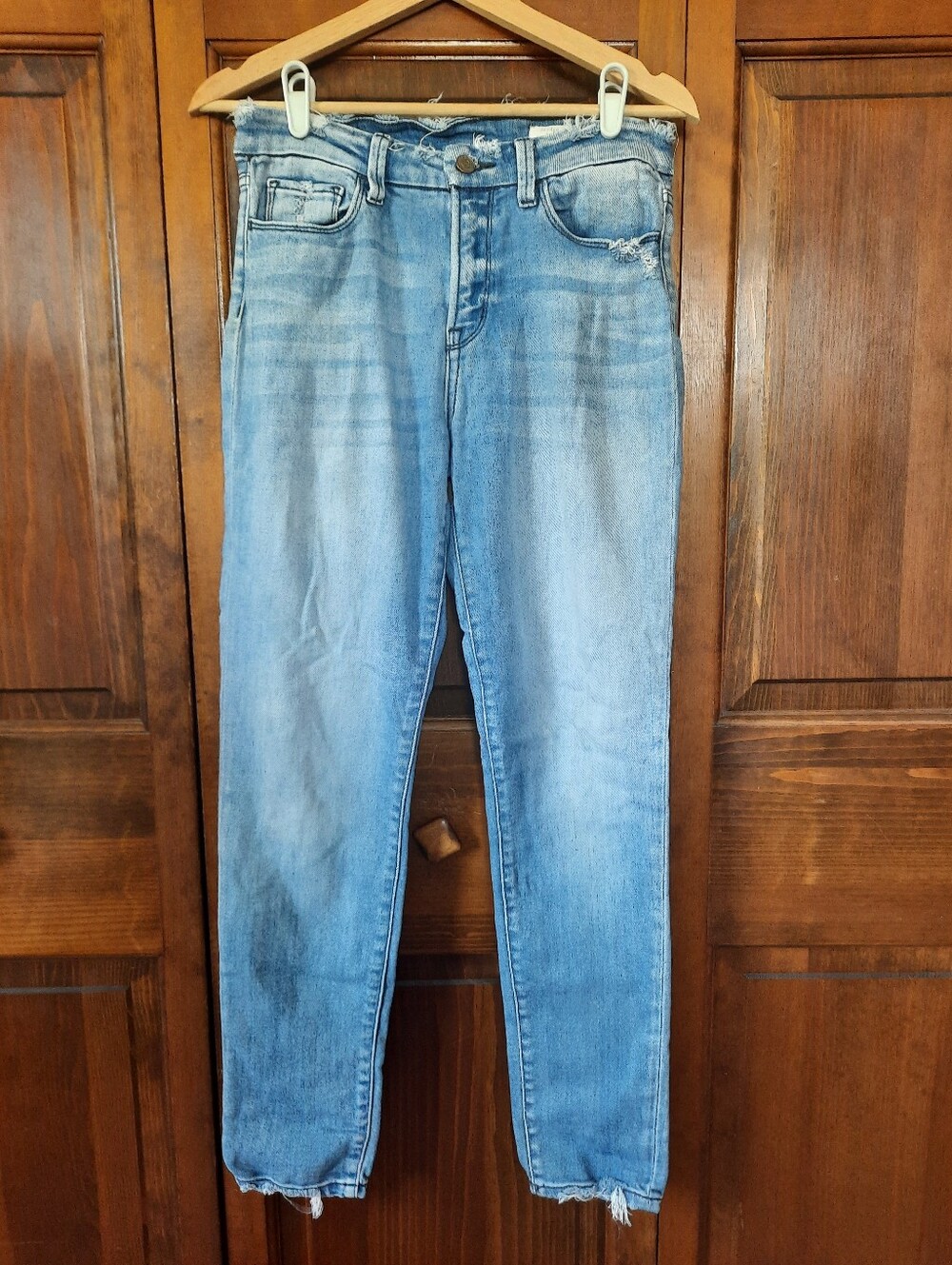 Bridge By Gly Mid-Rise Skinny Medium Wash Distressed Denim Jeans Size 28